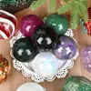 Decoración Navideña 8-10cm Bola de Vidrio Pintada Colgante Escena de Árbol de Navidad Adorno de Bola Colorida Creativa Regalo