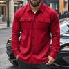 Nova Jaqueta Casual Masculina Estilo Europeu e Americano para Primavera e Outono, com Gola Reversível e Forro de Lã, Tamanho Europeu, de Botão Único, Cor Sólida, Caimento Ajustado