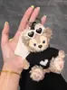 Chaveiro Lanyard Pingente Boneco de Pelúcia Urso Shirley Rose Duffy Fofo de Outono e Inverno Presente de Aniversário para Casal