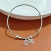 Pulsera de Cobre Plateado en Plata y Chapado en Oro Transmisión en Vivo Paz y Bendición Ajustable Pulsera de Anillo Liso Joyería de Plata para Novia