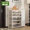 Sapateira para Entrada de Casa, Armário de Sapatos Interno Elegante Simples de Múltiplas Camadas, À Prova de Poeira, Casa de Aluguel, Novo Modelo Quente 2025