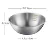 Bacia de Cozinhar e Assar em Aço Inoxidável com Escala, Bacia Espessa para Lavar Legumes, Tigela para Misturar, Hashis, Batedor de Ovos, Utensílios para Salada