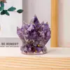 Grava de Cristal Natural Pegamento Racimo de Cristal Adornos Artesanías de Cristal Joyería Soporte de Desmagnetización Decoración de Escritorio para el Hogar