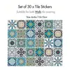 Marrocos PVC Autoadesivo Floral Azulejo Cerâmico Adesivo de Parede Impermeável à Prova de Óleo Cozinha Banheiro Adesivo de Decoração de Parede Dropshipping Transfronteiriço