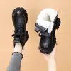 Botas Martin de suela gruesa para mujer, estilo británico, nueva colección de invierno 2026, botas de nieve forradas de felpa y engrosadas, botines de suela blanda, botines cortos adelgazantes