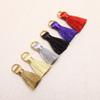 Anel de fio de ouro 2cm, mini borla de seda gelada para acessório de vestuário, borla pendente, várias cores disponíveis, borla pendente de poliéster