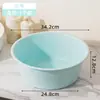Lavabo de Plástico Engrosado para Dormitorios de Estudiantes, Tina para Baño de Bebé, Cubeta para Lavar Ropa, Lavabo Extra Grande al por Mayor con Texto Impreso, Lavabo de Cocina