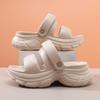 Zapatillas de suela gruesa para mujer, para verano, para exteriores, antideslizantes, transpirables, con plataforma y suela de pastel, resistentes al desgaste, de EVA, para playa y pies antiolores.
