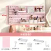 Tablero perforado rosa para niñas, no requiere taladro, se puede montar en la pared, ensamblaje DIY para paredes de dormitorio, escritorio, estante de exhibición de juguetes y figuras de moda