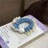 Nova Coleção Coreana de Scrunchies Plissados de Renda com um Toque de Luxo, Acessório de Prendedor de Cabelo Simples e Moderno com um Toque de Elegância