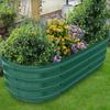 Fábrica mayoreo transfronterizo comercio exterior óvalo metal plantación cama de jardín lámina galvanizada exterior jardinería caja de plantación