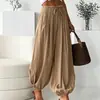 Artículo Popular Transfronterizo Europeo y Americano 2026 Estilo Bohemio de Verano Pantalones de Linterna Delgados para Mujer Transpirables Cómodos Pantalones Casuales para Vacaciones