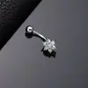 Piercing Espiral de Circonita de Colores de Venta Caliente Transfronterizo Clavo para Ombligo Anillo para Ombligo Estilo Europeo y Americano Botón para Ombligo de Flor Mariposa Corazón