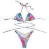 2025 Novo Fato de Banho Dividido de Três Peças para Mulheres, Fato de Banho Slim e Sexy para Resort de Praia e Águas Termais [Uma Peça Drop Shipping]