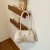 Shuai Mijia 2026 Primavera Nuevo Estilo Bolso de Bowling con Patrón de Diamantes para Mujer, Bolso de Hombro Moderno y Elegante, Bolso de Mano Sencillo para el Trabajo