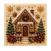 Série de Natal Pintura Decorada com Diamantes Artesanal DIY Arte Atmosfera de Festival de Natal Ornamento Criativo para Pendurar na Parede Ornamento