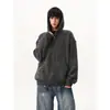 Sudadera cárdigan a rayas estilo americano para hombre, chaqueta deportiva con capucha de otoño de alta costura para parejas, marca de moda, chaqueta casual con un ambiente relajado