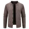 Otoño Invierno Nuevo Suéter de Punto Grueso con Cuello Alto para Hombre, Talla Grande, Chaqueta Cardigan Casual de Moda