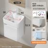 Baño Tamaño Pequeño Gabinete de Baño Balcón Cerámica Lavabo Todo en Uno Espacio Aluminio Espacial Mesa de Lavado Espacio Pequeño Mini Mesa de Lavado