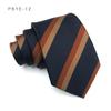 Corbata para Hombre Forsuit Ancha Estilo Británico Rayas Cafés Personalidad Retro Accesorios para Camisa Corbata Golpeada a Mano Larga de Moda
