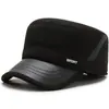 Gorra plana de invierno para hombres de mediana edad y ancianos, para papá y abuelo, a prueba de frío para exteriores, engrosada con forro polar para abrigar, gorra de algodón