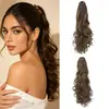 Rabo de Cavalo Sintético para Mulheres, Cabelo Longo Cacheado com Presilha de Garra, Rabo de Cavalo Falso, Presilha de Garra Vintage, Rabo de Cavalo Grande Cacheado Ondulado, Perucas no Atacado