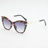 Gafas de Sol Estilo Retro Europeo y Americano con Montura Negra Ojo de Gato, Protección UV, Gafas de Sol para Proteger del Sol, Decoración Metálica, Modernas, Versátiles Gafas de Sol