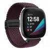 Adecuado para correa Fitbit Versa 4, Sense bucle tejido de nailon con cierre magnético de metal Versa 2
