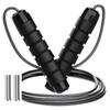Cuerda de Saltar Popular Transfronteriza de Alambre de Acero Ponderado para Correr, Entrenamiento de Velocidad, Entrenamiento de Fitness y Cuerda de Saltar Profesional con Rodamientos para Exámenes Físicos
