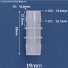 Conector de Plástico Reductor Grueso en T Recto a Través de Manguera Tubería de Agua Tubería de Aire Adaptador Conector Junta de Púa