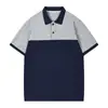 Camisa tipo polo de dos tonos para ropa de trabajo, de manga corta, para repartidores, trabajadores de almacén y personal de restaurante, uniforme de trabajo transpirable y de secado rápido