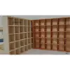 Caja de Almacenamiento de Escritorio Vintage de Madera de Nueve Compartimentos y Doce Compartimentos con Bandeja de Exhibición Dividida y Compartimentos de Clasificación de Madera