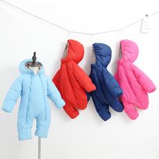 Nueva ropa de invierno para gatear para bebés, ropa de algodón para bebés, mono para niños y niñas, ropa de algodón con plumón, mameluco para bebés