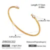 Jieding Pulseira Europeia e Americana de Aço Inoxidável com Zircônia Luxo Leve Nicho Feminino Sensação de Alto Padrão Joia de Mão Cor Duradoura Aço Titânio Ornamentos Transfronteiriços