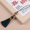 Trébol de Cuatro Hojas Borla Bicolor Nuevo Accesorio Estilo Vintage DIY Tendencia China Colgante de Cintura Borla Borla Colgante de Perla Redonda