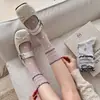 Calcetines de encaje con doble volante para primavera y verano para mujer, calcetines largos transpirables de moda floral vintage, perfectos con zapatos Mary Jane