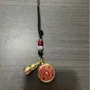 Nuevo amuleto de moneda de espíritu de montaña de latón, colgante de llavero de cinabrio giratorio, colgante de Bagua, llavero de calabaza del año del dragón, regalo