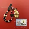 Llavero de tela con logo de empresa personalizado Cadena para teléfono móvil Angela Lámina de oro puro Oro 999 Regalo de aniversario
