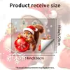 Lindas calcomanías navideñas electrostáticas de ardilla de dibujos animados para ventanas, sin adhesivo, no dañan el vidrio, perfectas para decorar las ventanas de la sala de estar y crear una atmósfera festiva