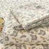 Sábana de algodón nube estampada fresca y sencilla con ribete de encaje, juego de tres piezas para dormitorio principal del hogar o dormitorio de estudiante, incluye sábana y funda de almohada