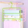Perchero Antideslizante para Pantalones Estilo Similar a Douyin Cinco Capas Multifuncional Colgador de Ropa Doméstico Multicapa Clip para Pantalones Colgador de Ropa para Pantalones