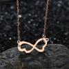 Collar Símbolo Infinito Simple de Acero Inoxidable 304 Amazon Explosions para Mujer INS Diseño Personalizado de Moda Sentido Cadena Lanosa