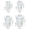 Macetas de Plástico para Uso Doméstico, Macetas con Almacenamiento de Agua, Macetas Transpirables que Controlan las Raíces, Macetas Blancas Transparentes para Flores Phalaenopsis, Macetas de Autorriego
