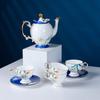 Juego de Té para el Té de la Tarde Estilo Europeo Lujo Ligero Juego de Tazas de Café de Porcelana de Hueso de Gama Alta Exquisito Lujo de Gama Alta Estilo Británico Venta al por Mayor