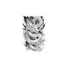 Pegatina de tatuaje de dragón de nube auspiciosa en blanco y negro, tatuaje de brazo floral impermeable y duradero de dragón tradicional moderno chino para hombres
