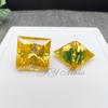 Cuadrado de Princesa Dorado Amarillo Color de Alta Temperatura Chapado 0.5-5 Quilates Wuzhou Mosang Piedra Desnuda Salida de Fábrica Certificado
