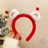 Faixa de Cabeça de Natal Faixa de Cabeça Infantil Pelúcia Papai Noel Rena Faixa de Cabeça Menina Pequena Bonita Grampo de Cabelo para Festa