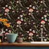 Pegatina de Pared Floral Romántica Autoadhesiva Papel Tapiz Resistente a la Humedad y al Moho Ecológico Lujo Ligero Decorativa para Pared de Dormitorio Armario Renovación