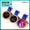 Medalla de Metal Colgante Personalizada Maratón Bádminton Niños Baloncesto Fútbol Juegos Medalla de Cristal Dorada