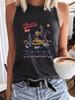 AliExpress Amazon Venta Caliente Vaquero Occidental Primavera y Verano Sin Mangas Top Camiseta Cuello Redondo Jersey Comercio Exterior Chaleco Mujer
